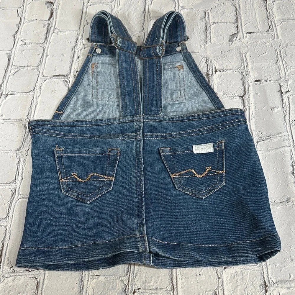 7 For All Mankind 7FAM Blue Jean Denim Overall Jumper Dress size 18 months